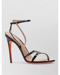 Santoni - Leather Virna Sandals Open Toe Ankle Strap - Lyst