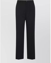 Balenciaga - Wool Straight-Leg Tuxedo Trousers - Lyst