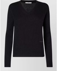 Fendi - Cashmere Ribbed Slim-Fit V-Neck Long-Sleeve Jumper - Lyst