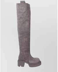 Rick Owens - Suede Leather Knee-High Boots - Lyst