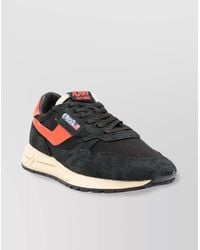 Autry - Low Leather Sneakers With Contrasting Panel - Lyst