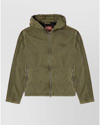 DIESEL - Hooded Cotton Jacket J Stitch Design - Lyst