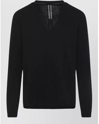 Rick Owens - Cotton Oversized V-Neck Jumper - Lyst