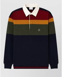 Isabel Marant - Cotton Striped Long-Sleeve Polo Shirt - Lyst