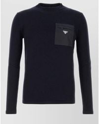 Prada - Virgin Wool Crew Neck Sweater - Lyst