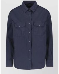 Aspesi - Collared Jacket Flap Pockets Long Sleeves - Lyst