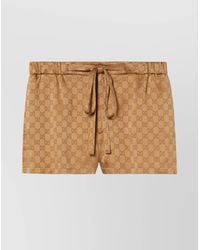 Gucci - Satin Shorts Elastic Waist - Lyst