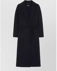 Max Mara - Virgin Wool Belted Midi Coat - Lyst