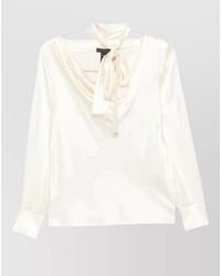 Max Mara - Silk Neck Scarf Blouse - Lyst