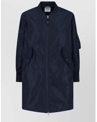 Aspesi - Longline Jacket Ribbed Collar Pockets - Lyst