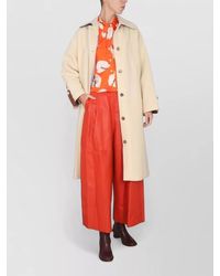Alysi - Coat Contrast Cuffs Long Sleeves Pockets - Lyst