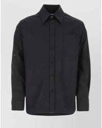 Bottega Veneta - Cotton Blend Shirt With Pocket And Yoke - Lyst