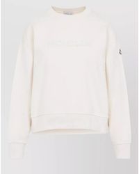 Moncler - Cotton Logo-Embroidered Sweatshirt - Lyst