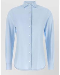 Xacus - Pina Shirt Active Line Curved Hem Long Sleeves - Lyst