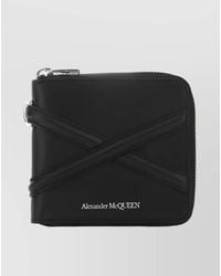 McQueen - Leather Zip Around Wallet - Lyst