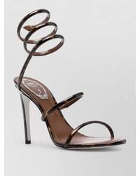 Rene Caovilla - Cleo Heel Sandals Tortoiseshell Effect Glitter - Lyst