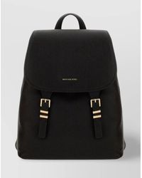 Michael Kors - Adjustable Buckle Leather Backpack With Front Flap - Lyst
