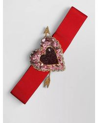 Dolce & Gabbana - Heart Embellished Belt - Lyst