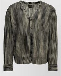 Needles - Cardigan Jacket Long Sleeves Striped Pattern V Neckline - Lyst