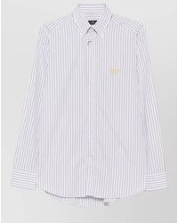 Etro - Striped Button Down Collar Long Sleeve Shirt - Lyst