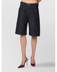 DIESEL - Bermuda Shorts With Back Pockets And Belt Loops - Lyst