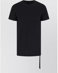 Rick Owens - Cotton Ribbed Crew Neck Short Sleeve T-Shirt - Lyst