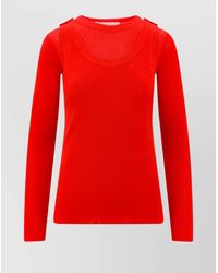 Marni - Ribbed Viscose Long-Sleeve Top - Lyst