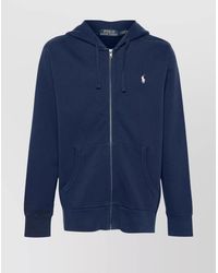 Ralph Lauren - Cotton Jersey Logo Hoodie With Pouch Pockets - Lyst
