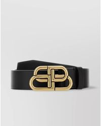 Balenciaga - Leather Logo Buckle Belt - Lyst