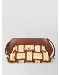 THEMOIRÈ - Bios Clutch Bag Woven Fringe Strap - Lyst
