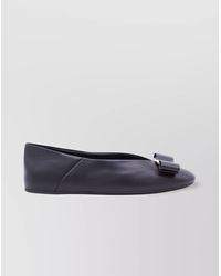 Ferragamo - Bow Detail Ballerina Shoes With Metal Accent - Lyst