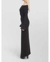 Solace London - Anica Off Shoulder Maxi Dress Back Slit - Lyst