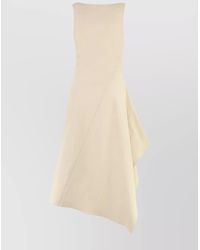 Bottega Veneta - Asymmetric Cotton Midi Dress - Lyst