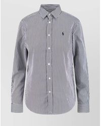 Polo Ralph Lauren - Striped Long Sleeve Button-Down Top - Lyst