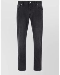 Dolce & Gabbana - Stretch Denim Trousers Belt Loops Five Pockets - Lyst