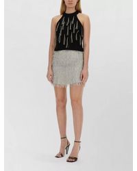 Alysi - Halterneck Ribbed Top Tassel Trim - Lyst