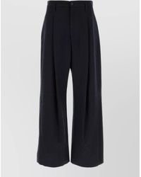 Giorgio Armani - Virgin Wool Wide-Leg Trousers - Lyst
