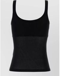 Max Mara - Viscose Sleeveless Ribbed Tank Top - Lyst