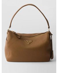 Prada - Shoulder Bag Textured Finish Top Handle Strap - Lyst