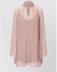 STAUD - Mini Dress With Sheer Chiffon Overlay - Lyst