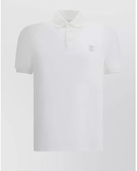 Brunello Cucinelli - Cotton Piqué Short-Sleeve Polo Shirt - Lyst