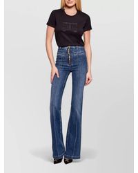 Elisabetta Franchi - Cotton Short-Sleeve T-Shirt - Lyst
