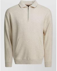 Beams Plus - Half Zip Sweatshirt Kangaroo Pocket Ribbed - Lyst