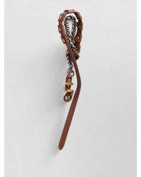 Miu Miu - Leather Belt Adjustable Length Chain Detail - Lyst