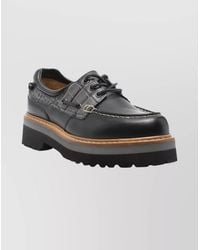 Woolrich - Leather Boat Loafers Lug Sole - Lyst