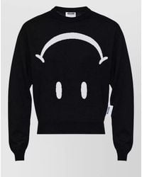 Moschino - Crew Neck Graphic Long Sleeve Top - Lyst