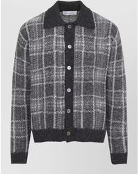 Our Legacy - Alpaca Wool Checked Long-Sleeve Polo Shirt - Lyst