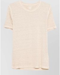 120% Lino - Linen Crew Neck Short Sleeve T-Shirt - Lyst