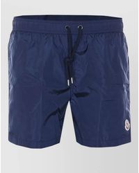 Moncler - Logo Swim Shorts Drawstring Waistband Pockets - Lyst