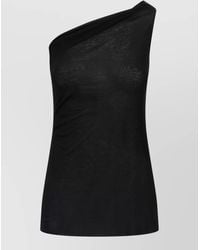 Rick Owens - Silk One-Shoulder Asymmetric Top - Lyst